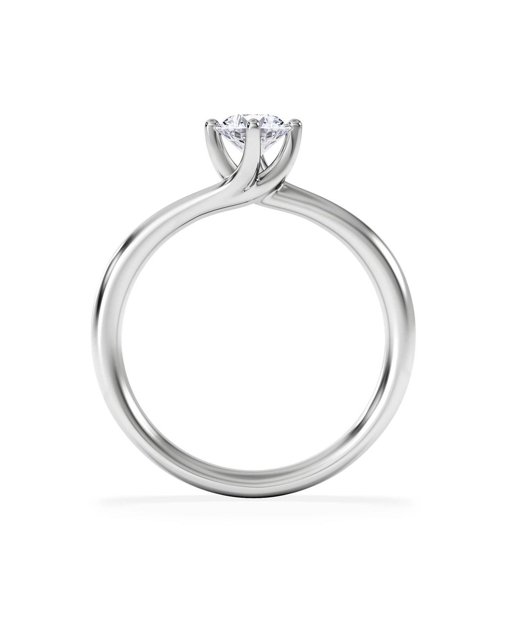 The Diamond Store White Half Carat Diamond Engagement Ring Lily Lab F/Vs1