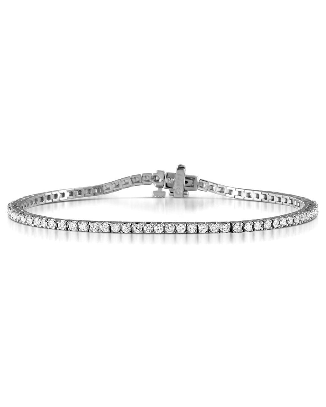 The Diamond Store Black Diamond Tennis Bracelet 18K Chloe 2.00Ct G/Vs