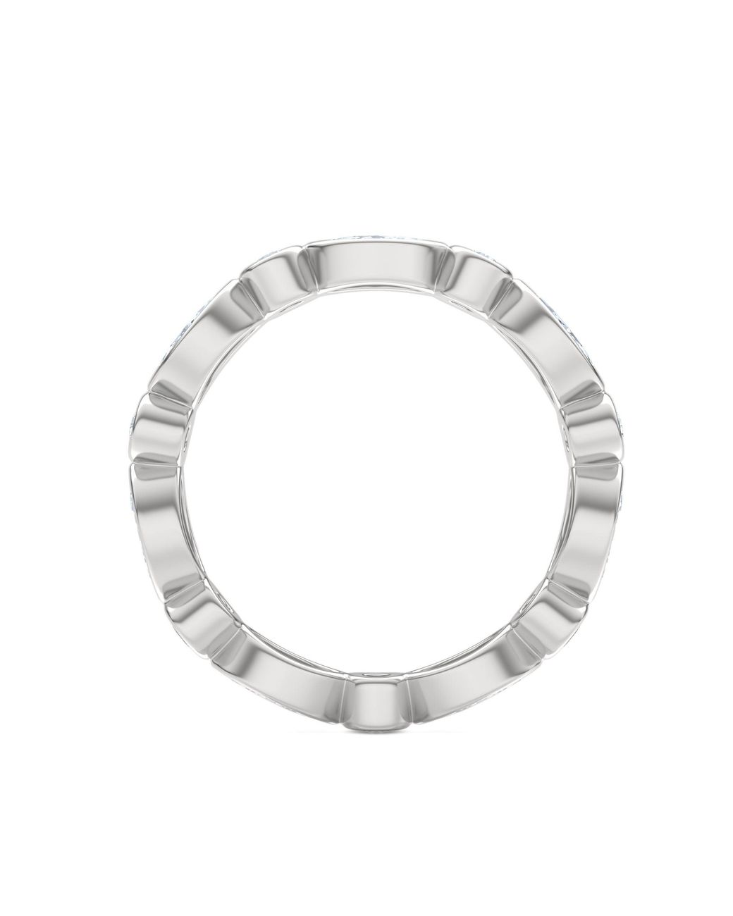 The Diamond Store White Skyline 1.13Ct Marquise And Round Cut Lab Diamond Eternity Ring