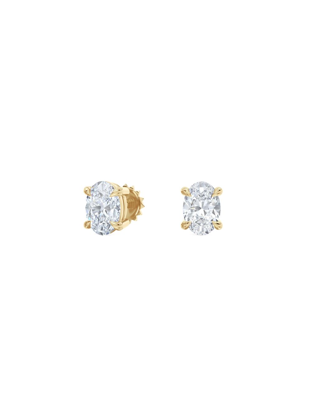 The Diamond Store Metallic Fancy 1.00Ct Oval Cut Lab Diamond Stud Earrings
