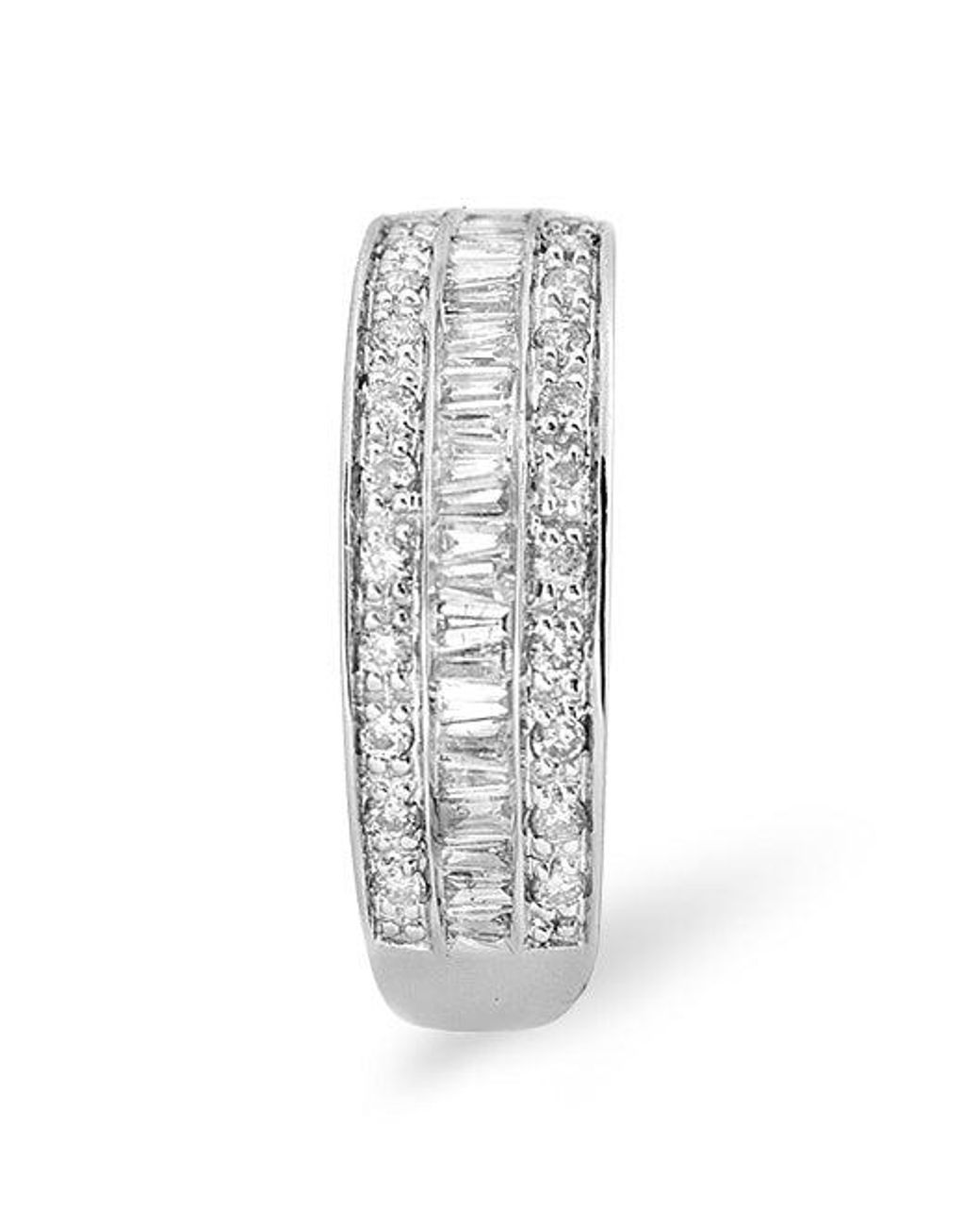The Diamond Store Metallic Eternity Ring Baguette Diamond 0.22Ct