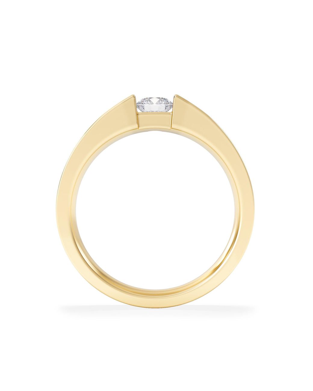 The Diamond Store Metallic Jessica 0.25Ct Round Cut Lab Diamond Solitaire Engagement Ring