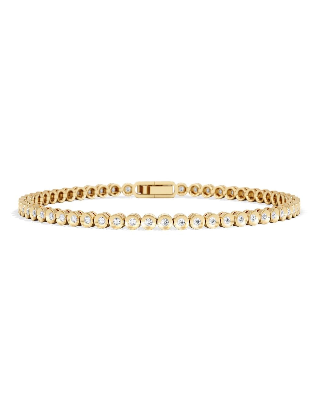 The Diamond Store Metallic 1 Ct Lab Grown Diamond Tennis Bracelet