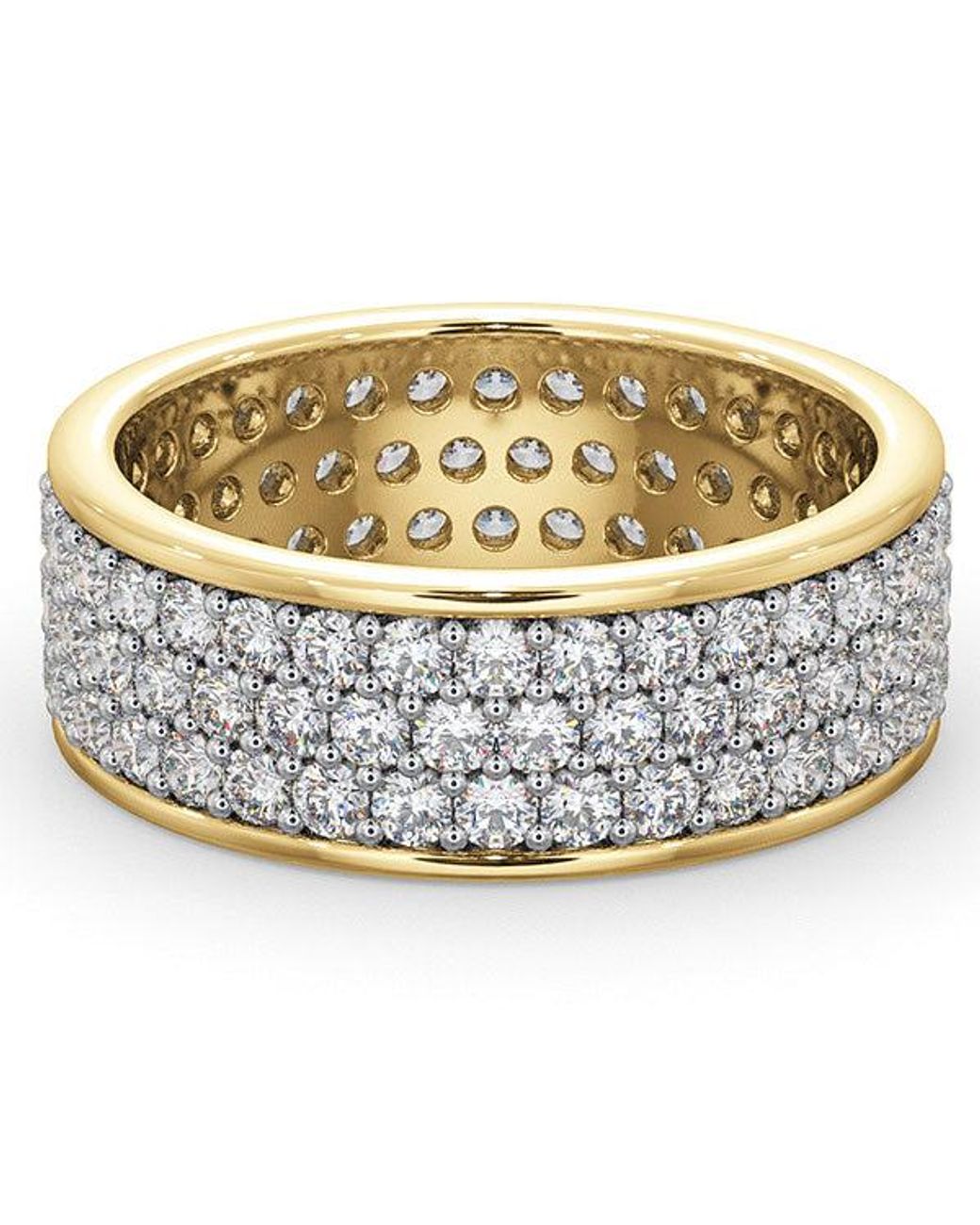 The Diamond Store Metallic Eternity Ring Tia 18Ky Diamond 2.00Ct H/Si