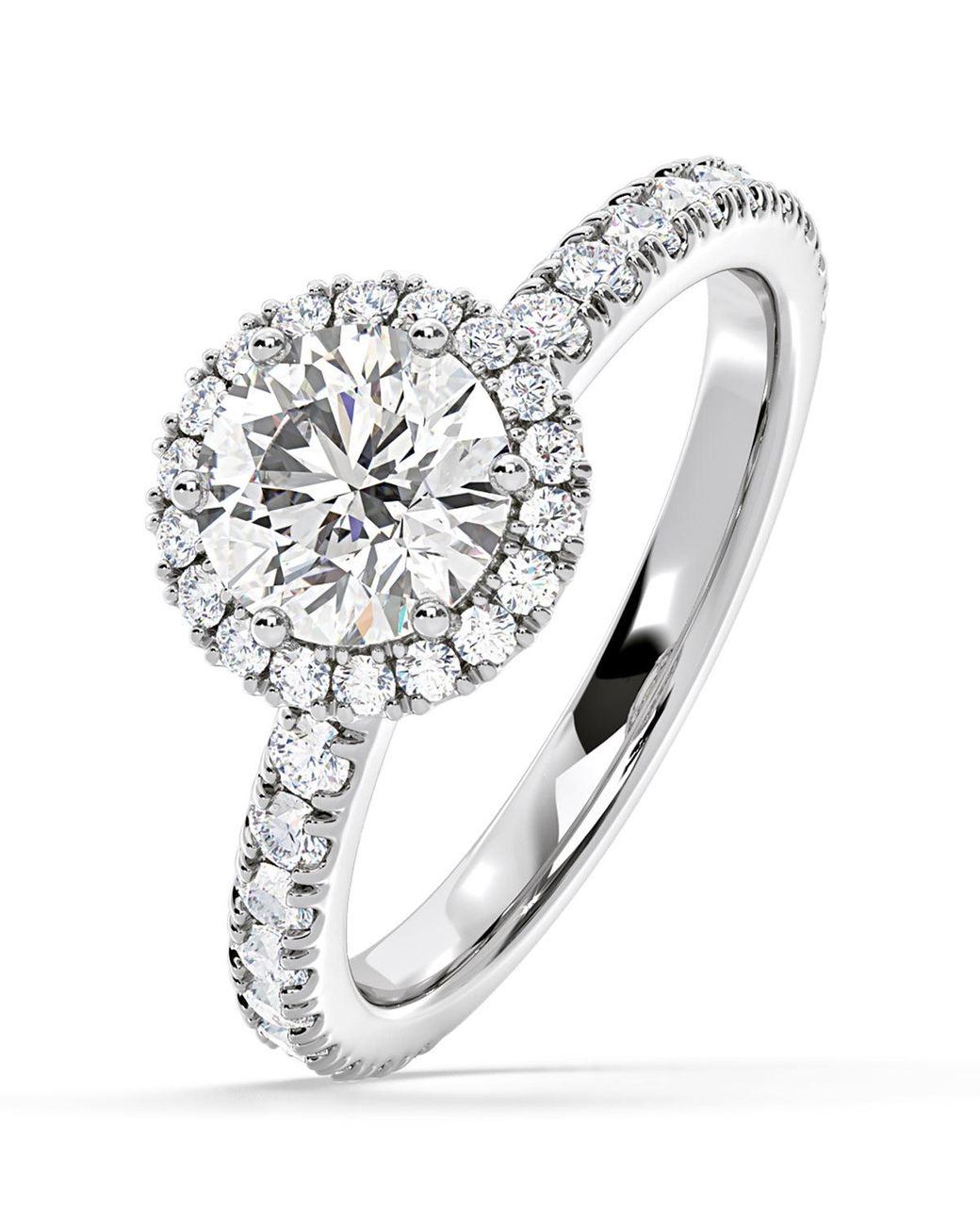 The Diamond Store Metallic Alessandra Gia Diamond Engagement Ring 1.60Ct G/Vs2