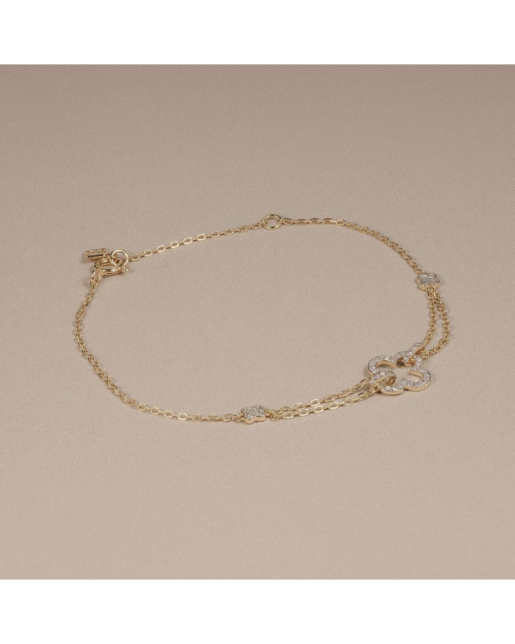 The Diamond Store Metallic Stellato 0.14Ct Lab Diamond Clover Bracelet