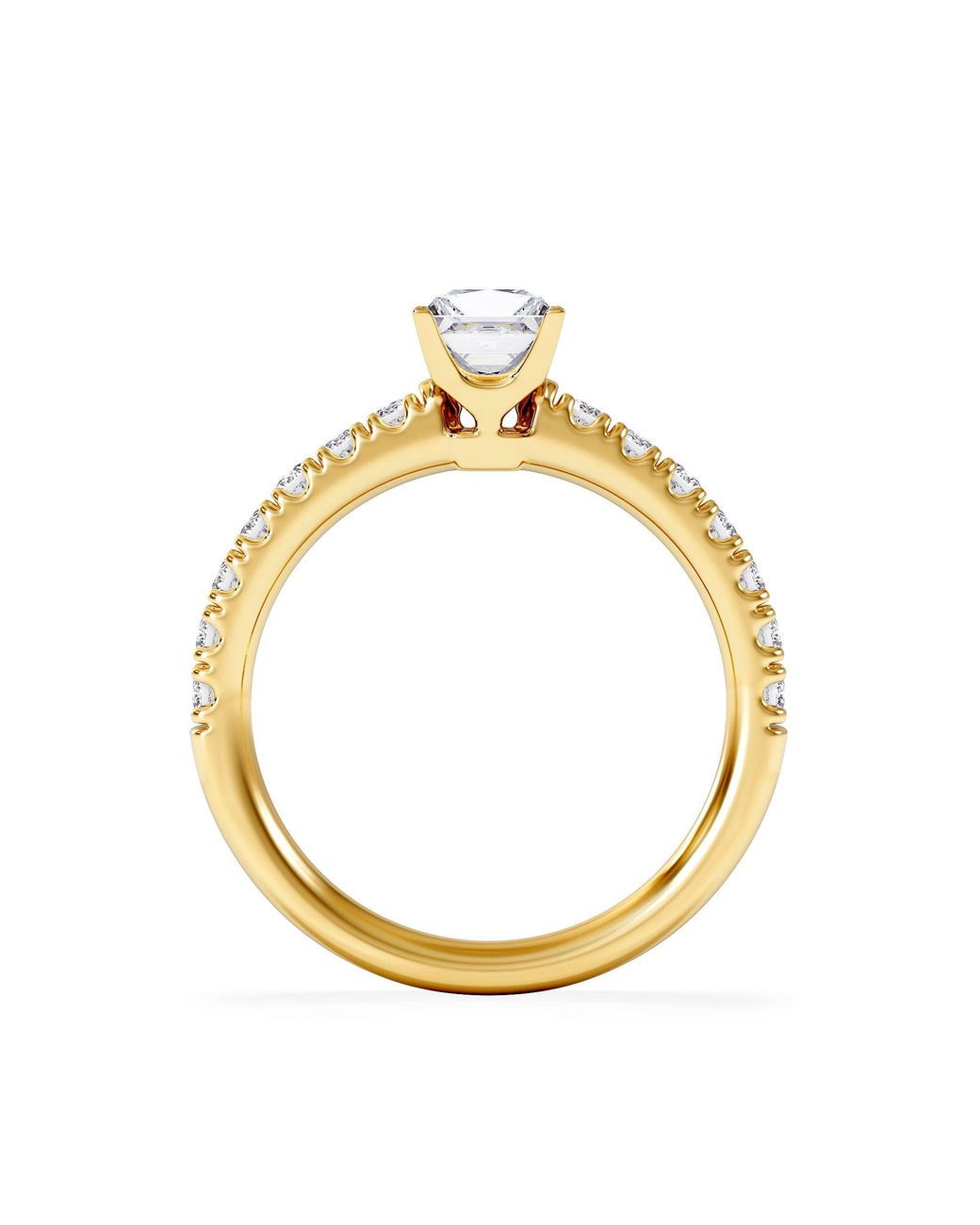 The Diamond Store Metallic Katerina Princess Diamond Engagement Ring 18K 0.85Ct H/Si