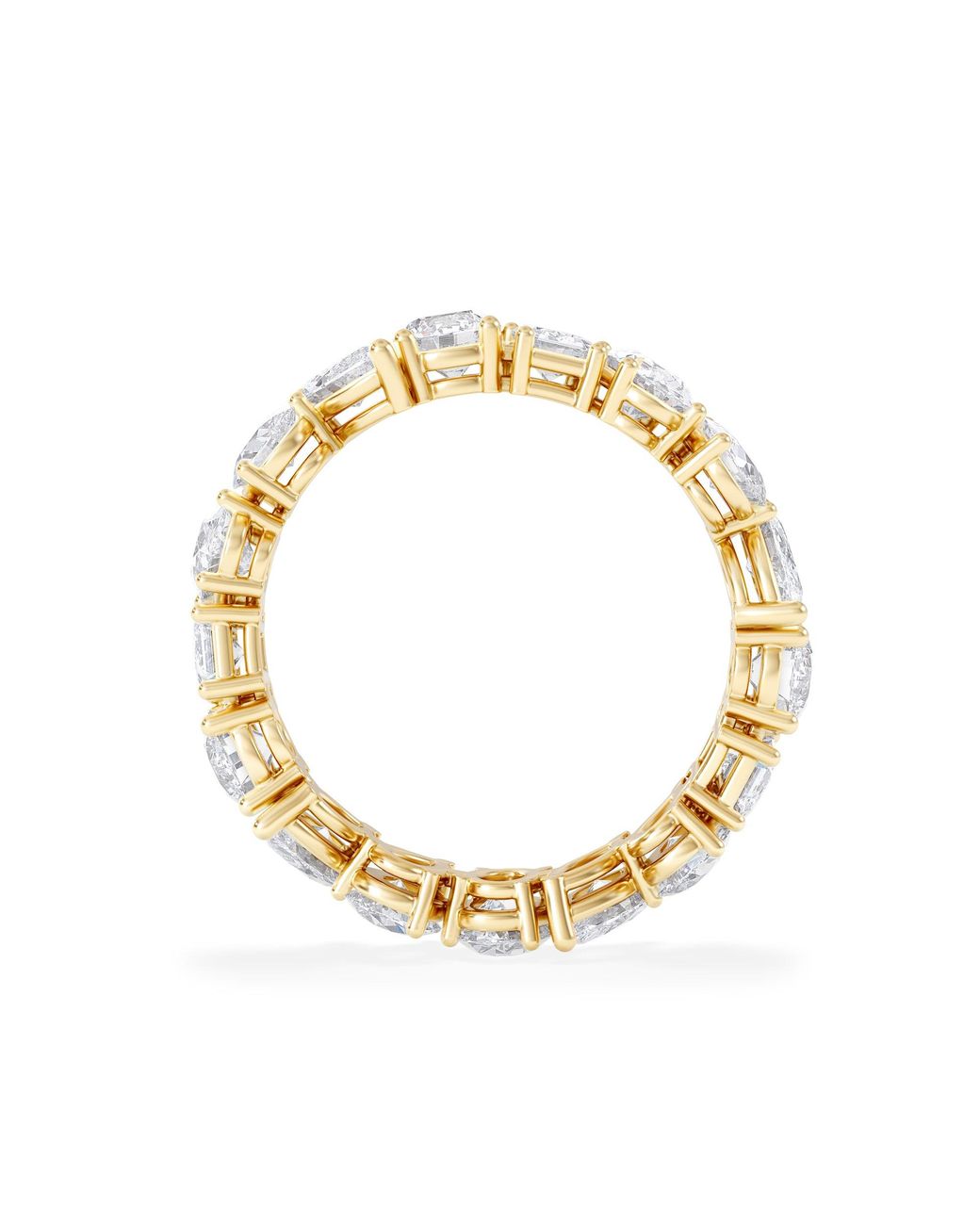 The Diamond Store Metallic Luxe 4.00Ct Lab Diamond Eternity Ring With Igi Certified Asymmetrical-Cut Diamonds