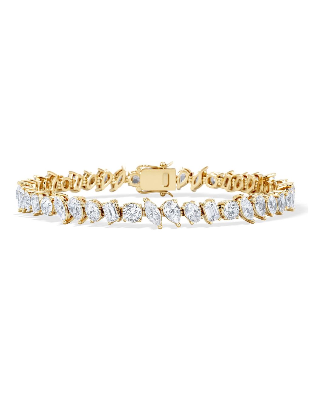 The Diamond Store Metallic Luxe 12.00Ct Lab Diamond Tennis Bracelet With Igi Certified Mixed-Cut Diamonds