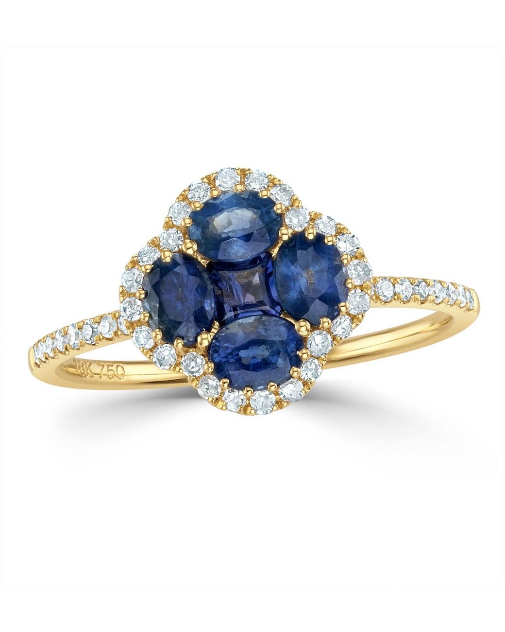 The Diamond Store Blue Alegria 1.31Ct Sapphire And Lab Diamond Ring