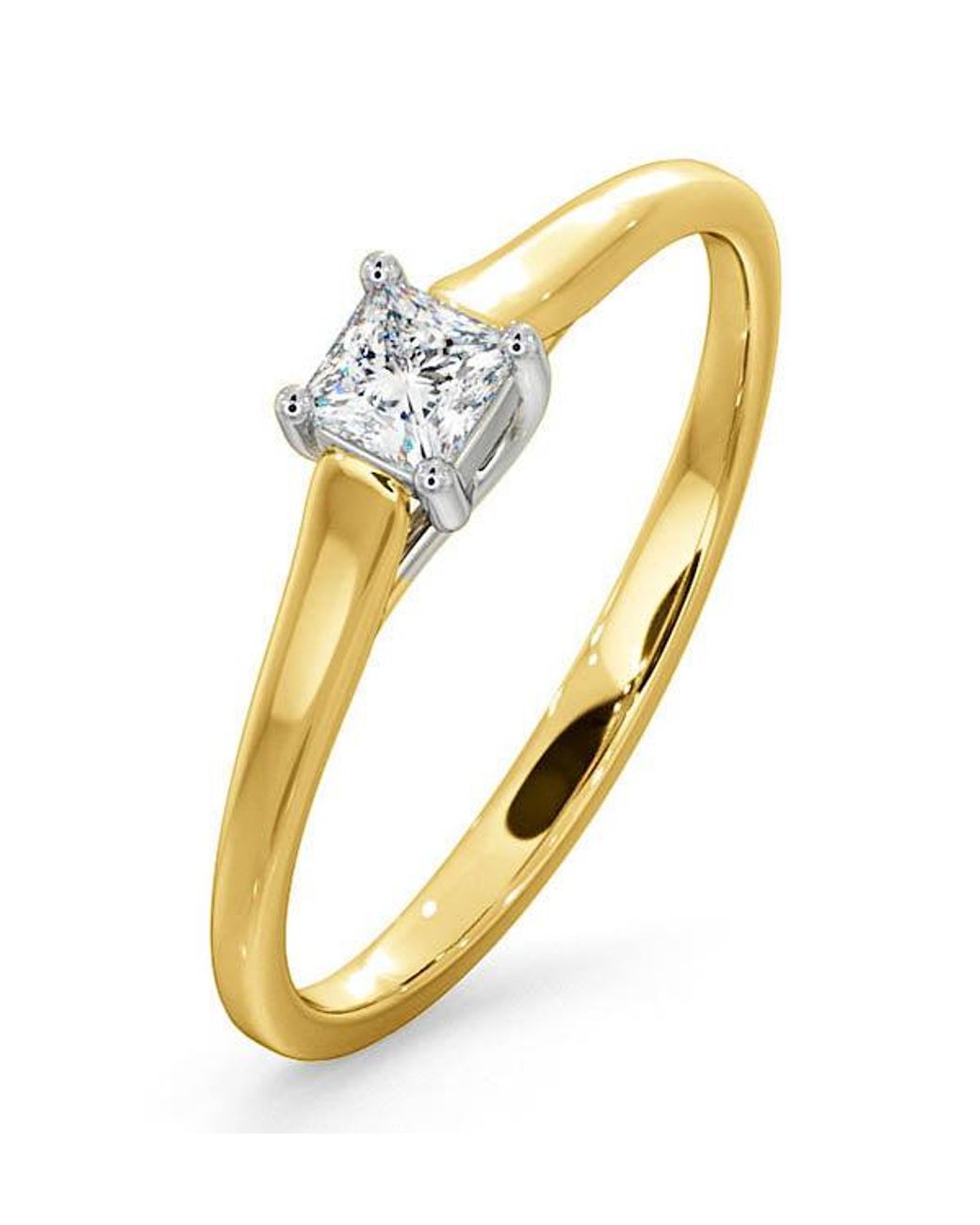 The Diamond Store Metallic Certified Lucy 18K Diamond Engagement Ring 0.25Ct-G-H/Si