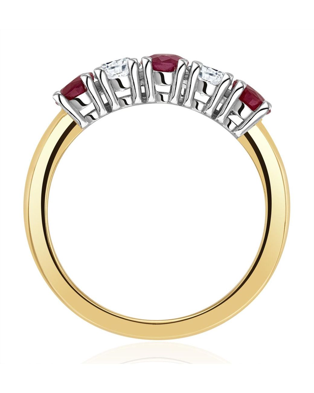 The Diamond Store Metallic Ruby 0.75Ct And Diamond Ring 0.40Ct 18K Ft26