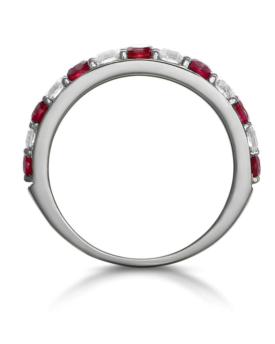 The Diamond Store Metallic Ruby And 0.50Ct Diamond Asteria Eternity Ring