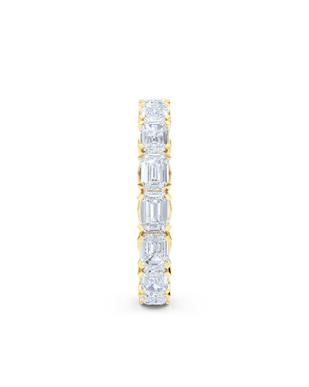 The Diamond Store Metallic Sempre Emerald Cut 3.00Ct Lab Diamond Eternity Ring