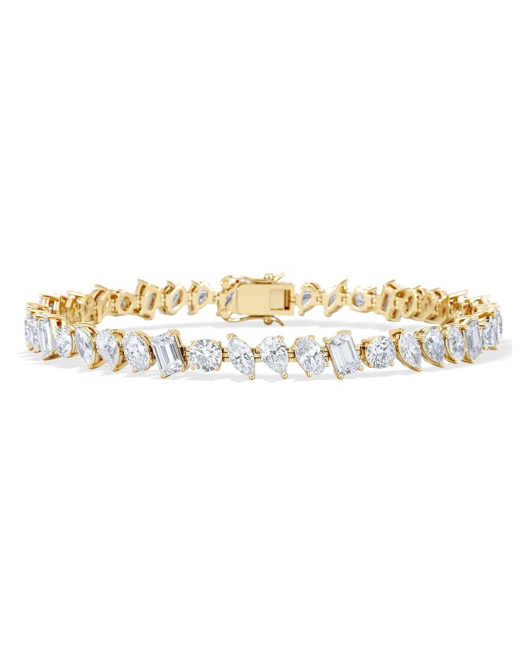 The Diamond Store Metallic Luxe 10.00Ct Lab Diamond Tennis Bracelet With Igi Certified Mixed-Cut Diamonds