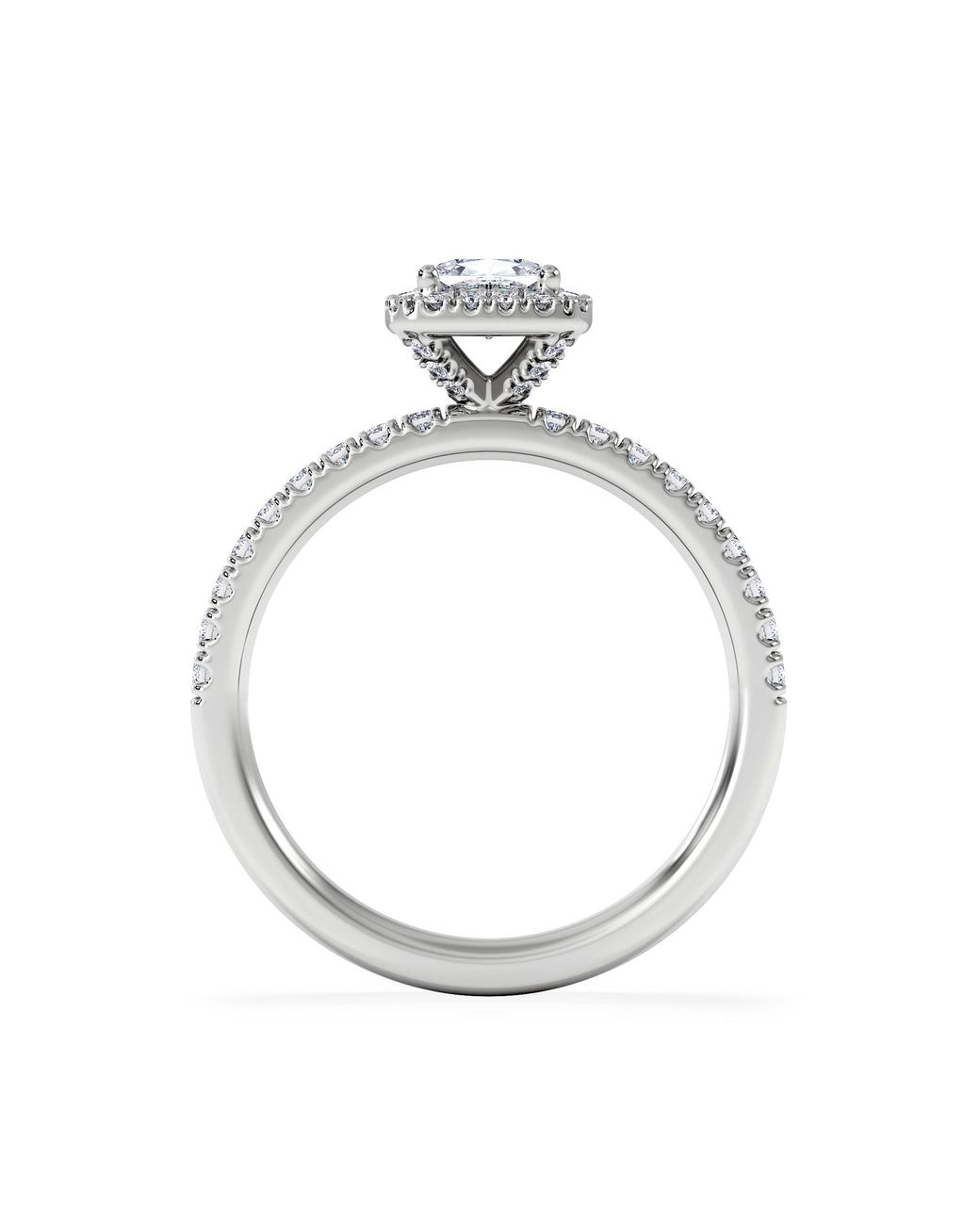 The Diamond Store White Beatrice Diamond Halo Engagement Ring