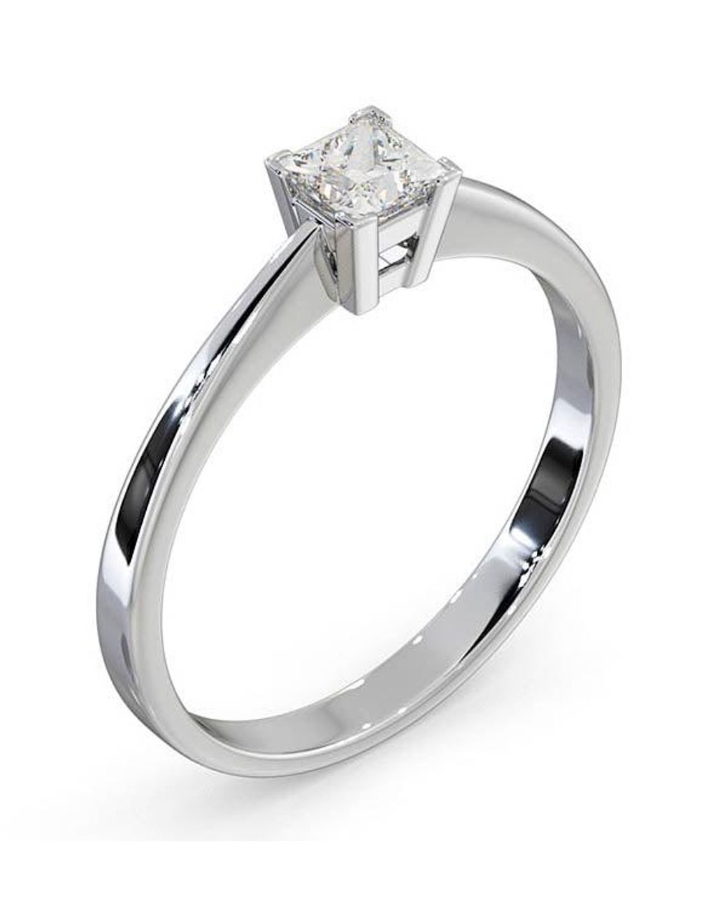 The Diamond Store Metallic Certified Lauren 18K Diamond Engagement Ring 0.33Ct-G-H/Si