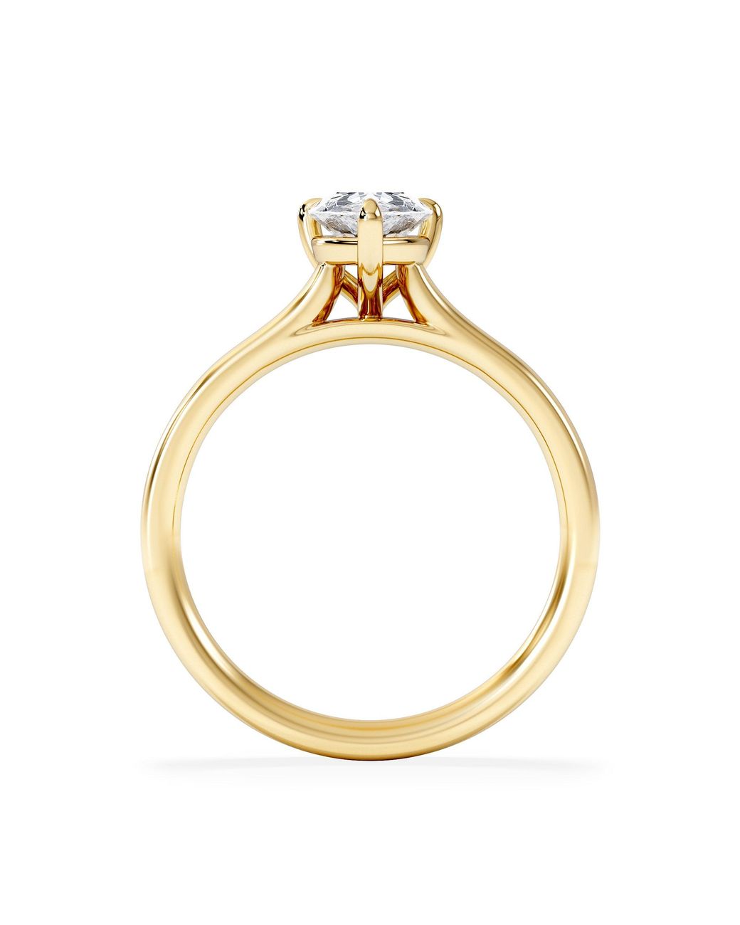 The Diamond Store Metallic Amora Pear 1.00Ct Lab Diamond Engagement Ring F/Vs Set