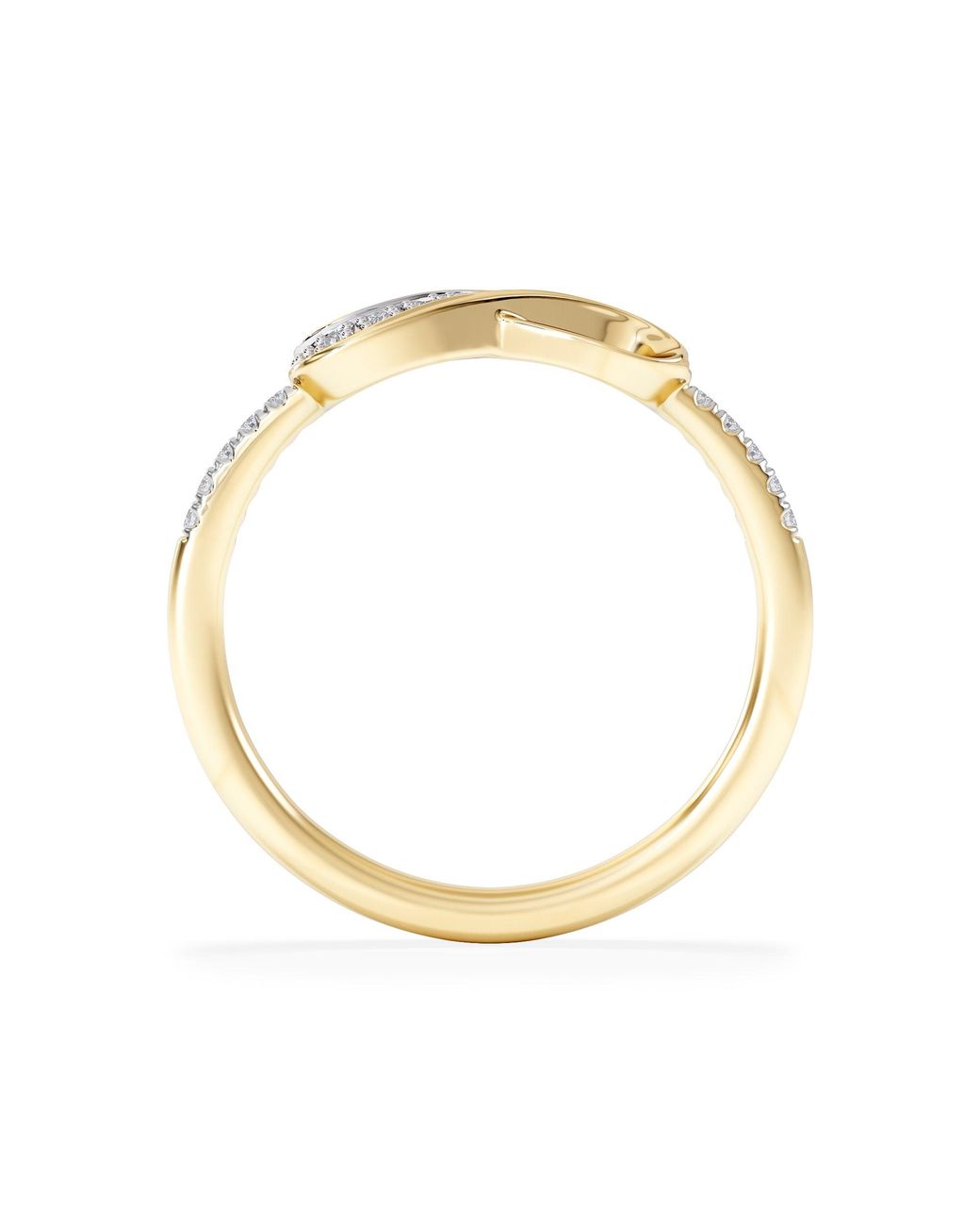 The Diamond Store Metallic Infinity Love 0.13Ct Lab Diamond Pavé Ring