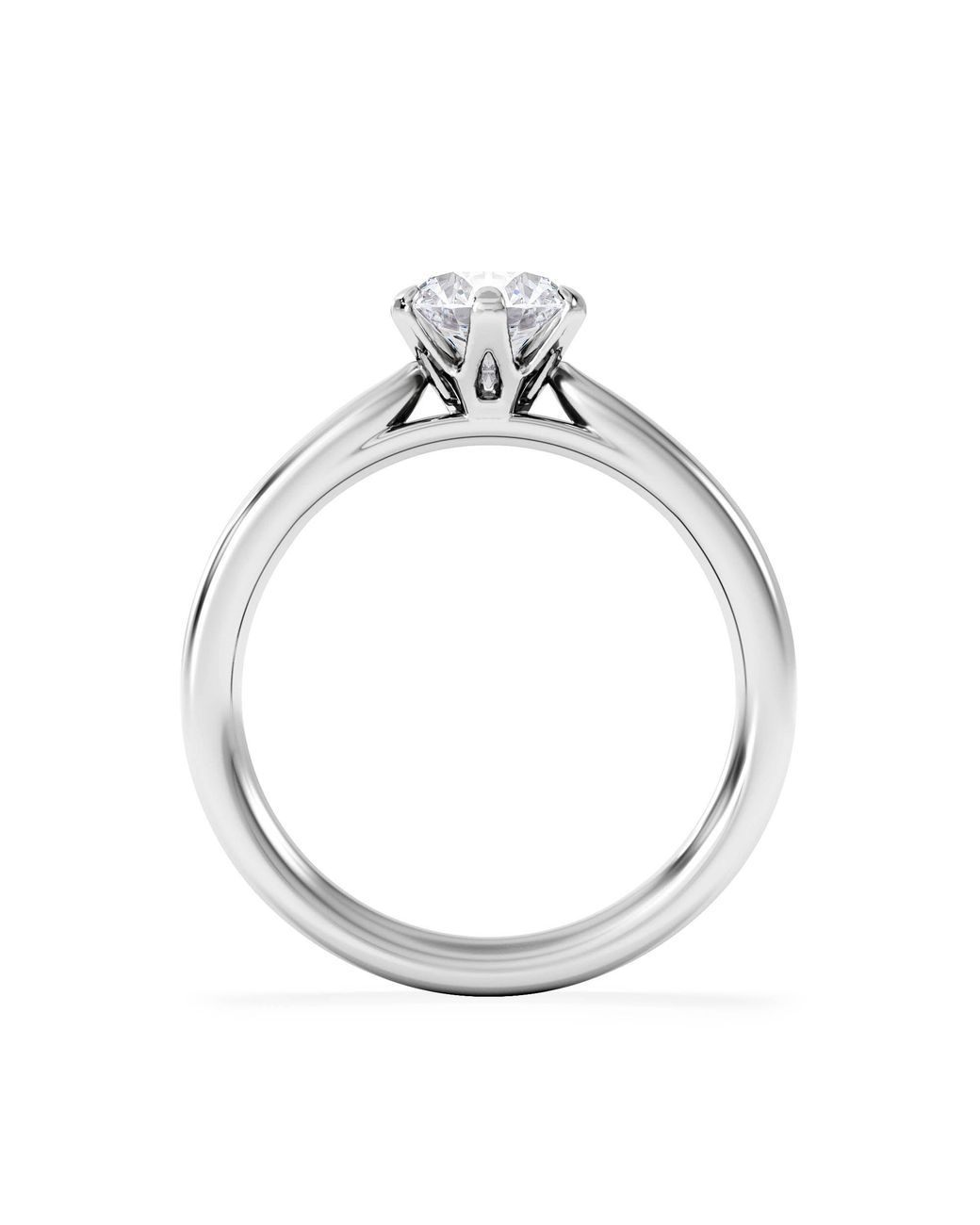 The Diamond Store White 1 Carat Diamond Engagement Ring Low Set Chloe Lab F/Vs1
