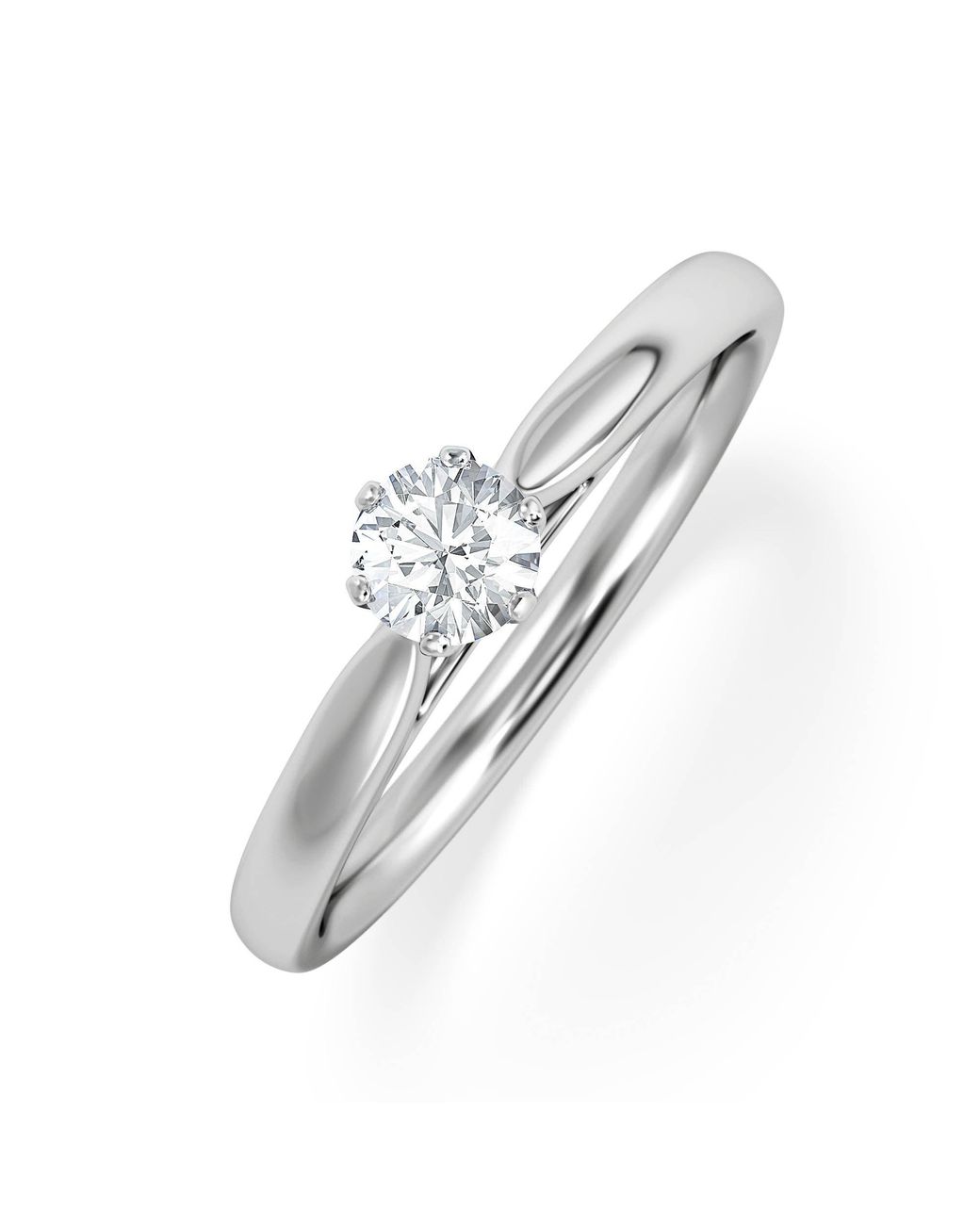 The Diamond Store White Engagement Ring High Set Chloe 18K Diamond 0.25Ct H/Si