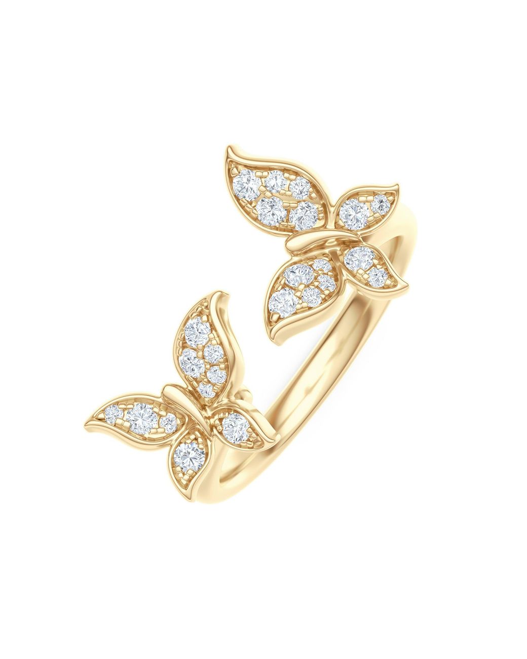 The Diamond Store Metallic Papillon 0.20Ct Lab Diamond Ring 18K Vermeil