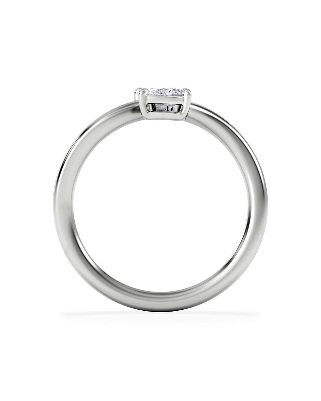 The Diamond Store White Toi Et Moi Emerald And Pear Cut Lab Diamond Ring 0.30Ct F/Vs