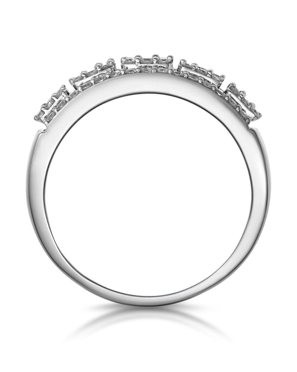 The Diamond Store Metallic 0.85Ct Diamond Asteria Baguette Eternity Ring