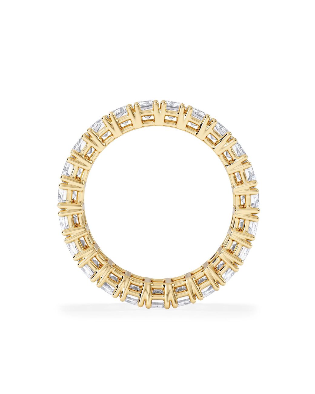 The Diamond Store Metallic Luxe 7.00Ct Lab Diamond Eternity Ring With Igi Certified Emerald-Cut Diamonds