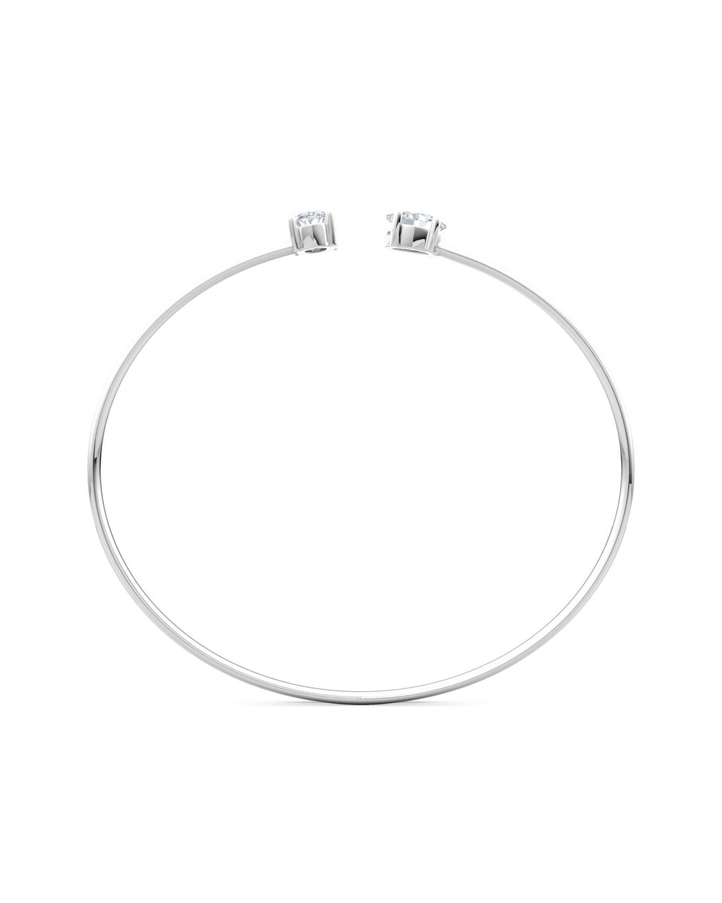 The Diamond Store White Affinity 1.00Ct Oval Cut Lab Diamond Bangle