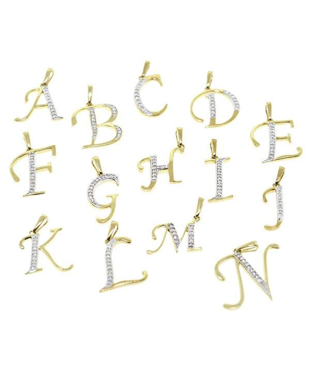 The Diamond Store Metallic Initial 'K' 0.05Ct Lab Diamond Pendant Necklace