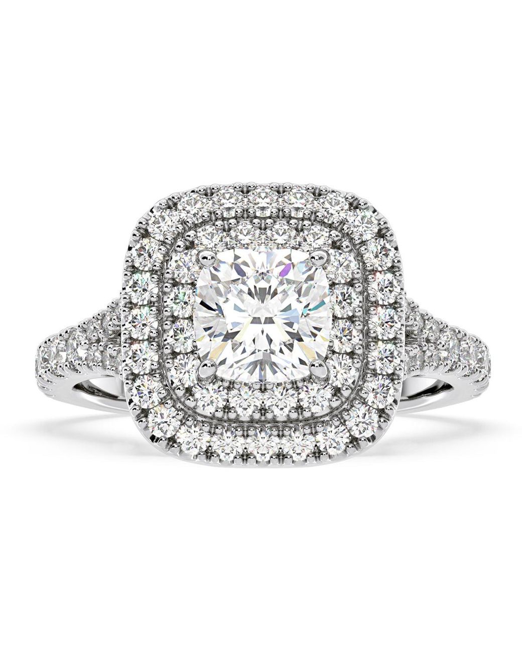 The Diamond Store Metallic Anastasia Gia Diamond Halo Engagement Ring