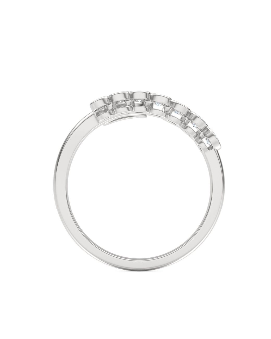 The Diamond Store Metallic Skyline 0.45Ct Pear And Round Cut Lab Diamond Ring