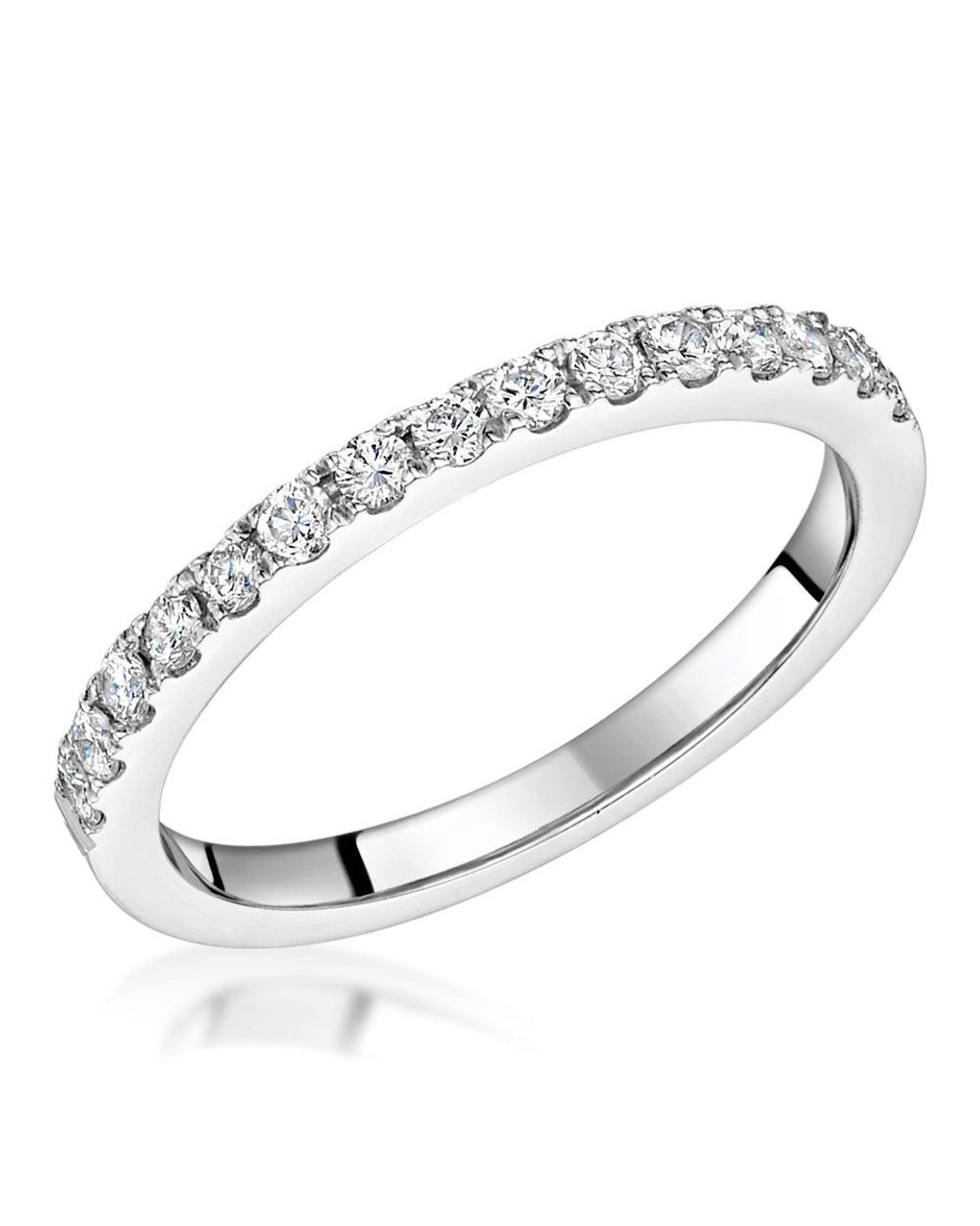 The Diamond Store Metallic Roxy Matching 2Mm Wedding Band 0.36Ct H/Si Diamonds