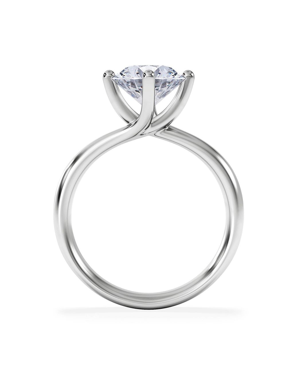 The Diamond Store White 2 Carat Diamond Engagement Ring Lily Lab F/Vs1 18K
