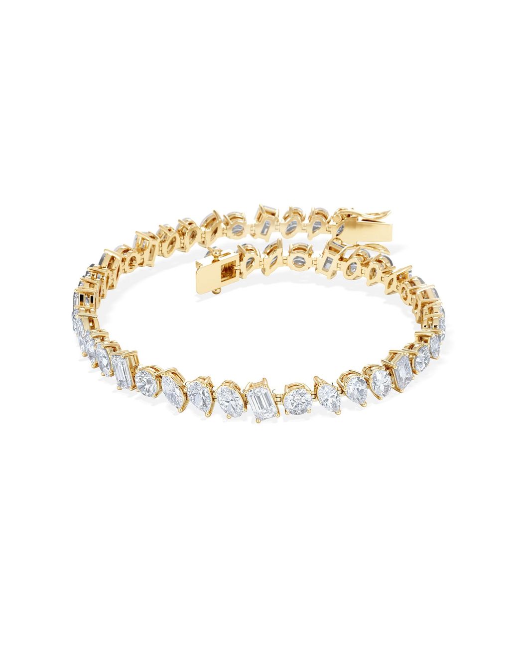 The Diamond Store Metallic Luxe 10.00Ct Lab Diamond Tennis Bracelet With Igi Certified Mixed-Cut Diamonds