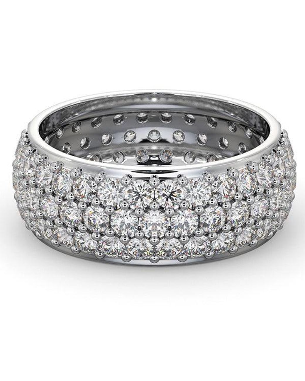 The Diamond Store Metallic Eternity Ring Sara 18K Diamond 3.00Ct H/Si for men