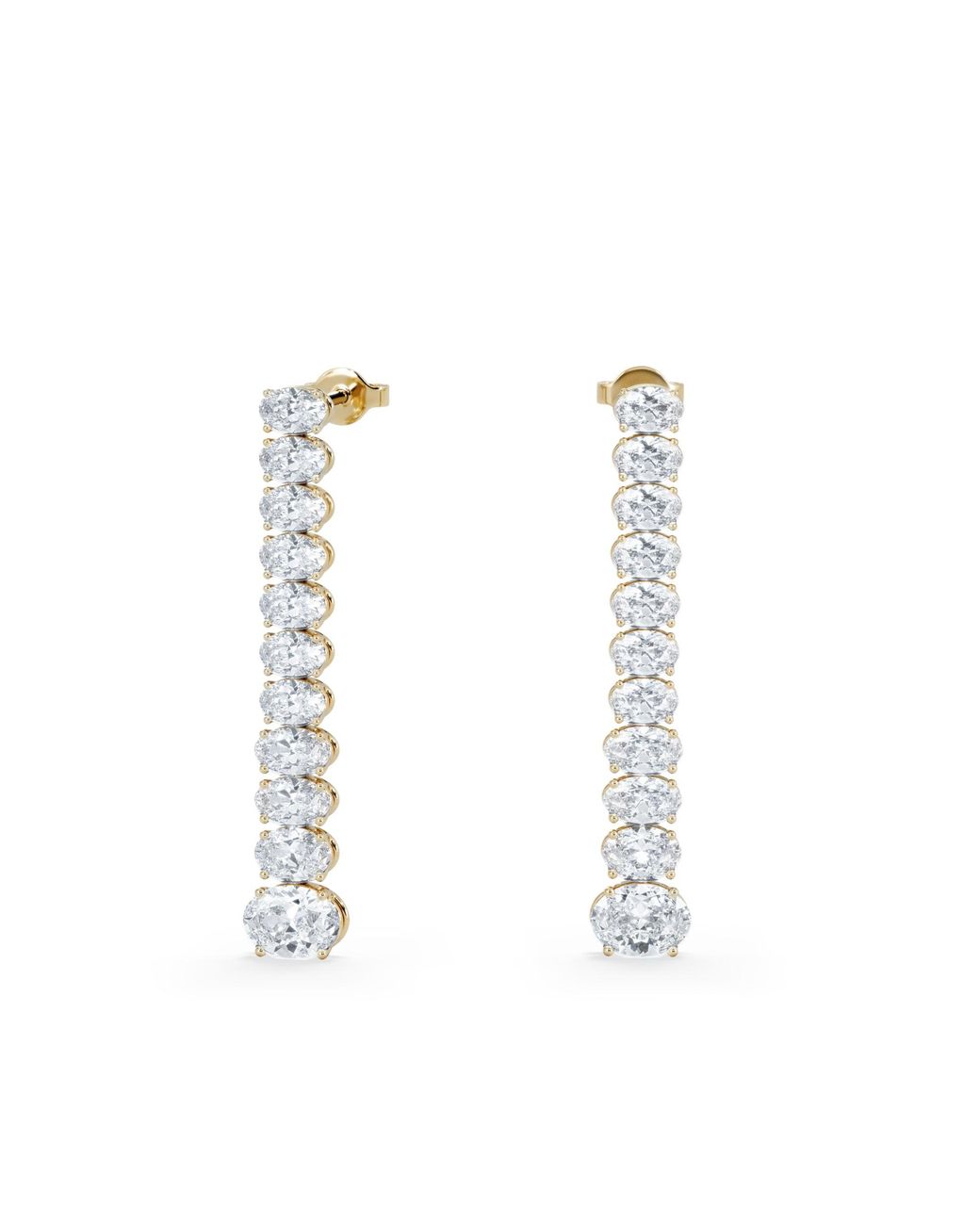 The Diamond Store White Luxe 6.00Ct Lab Diamond Drop Earrings With Igi Certified Oval-Cut Diamonds