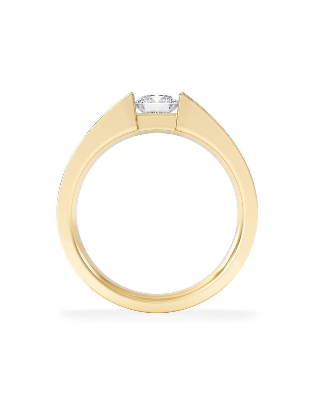 The Diamond Store Metallic Jessica 0.50Ct Round Cut Lab Diamond Solitaire Engagement Ring