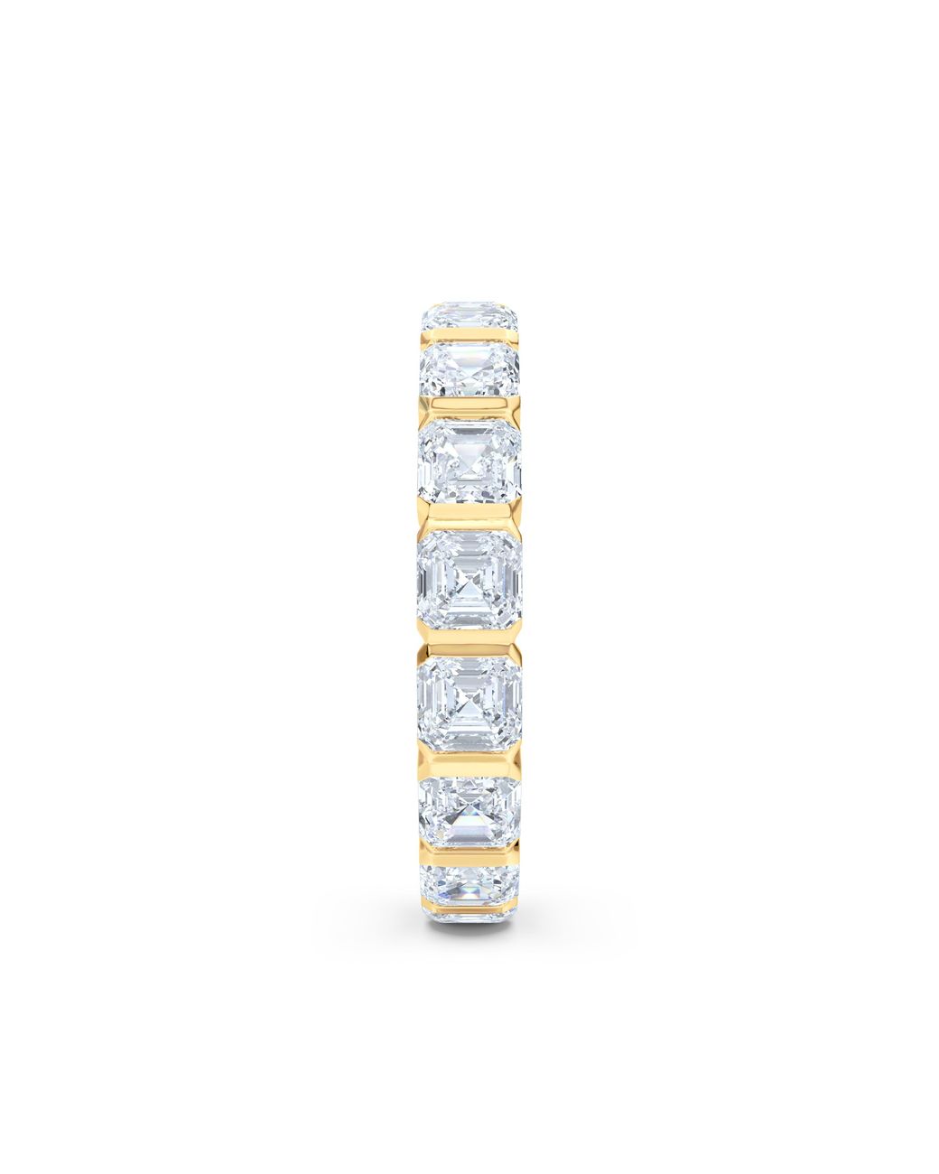 The Diamond Store Metallic Sempre Bezel Asscher Cut 3.00Ct Lab Diamond Eternity Ring