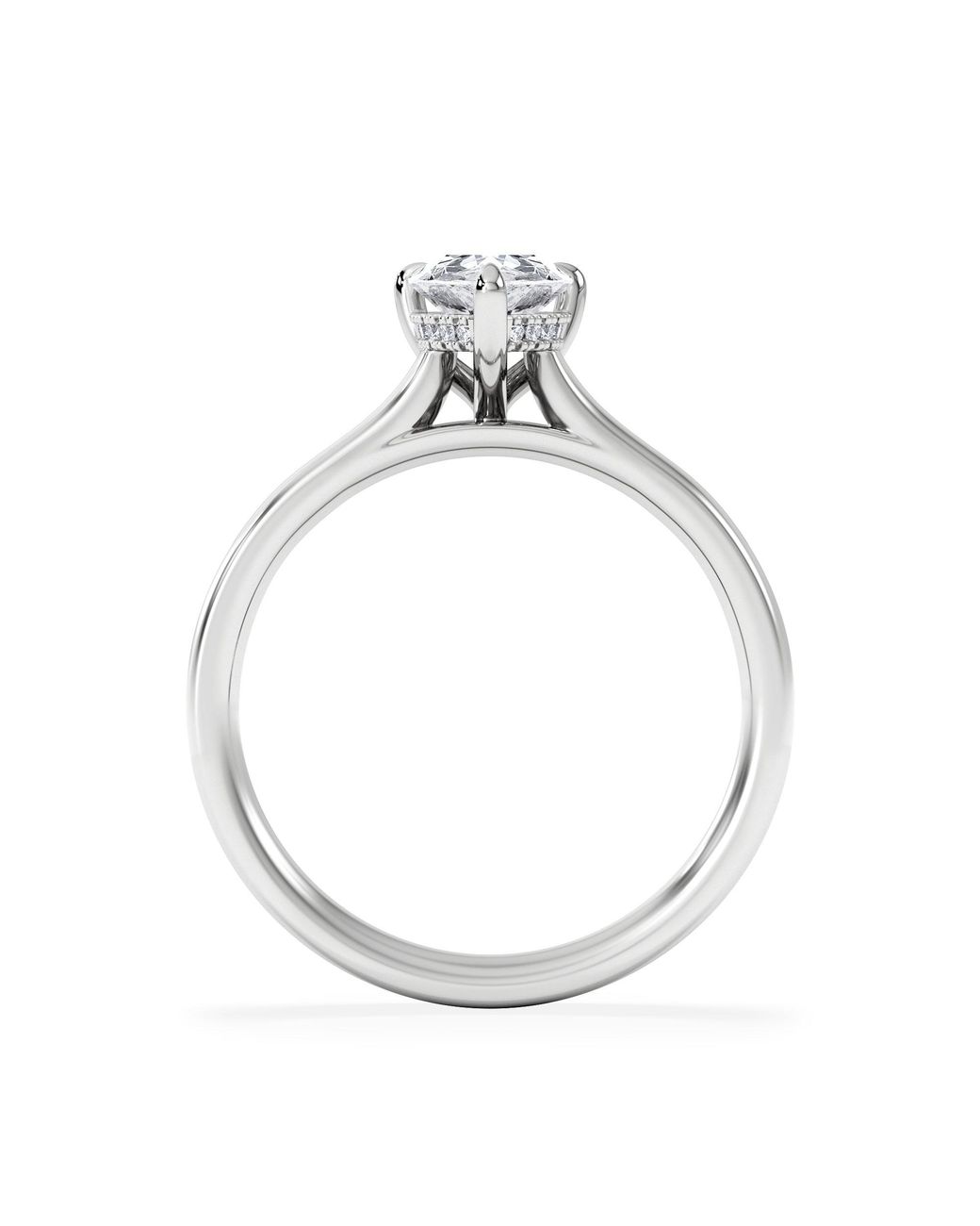 The Diamond Store White Amora Pear 1.07Ct Hidden Halo Lab Diamond Engagement Ring F/Vs Set