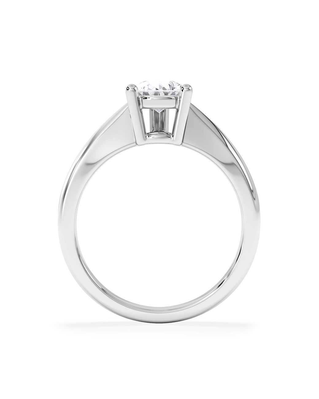 The Diamond Store White Naomi Pear Cut Lab Diamond Engagement Ring 1.00Ct H/Si