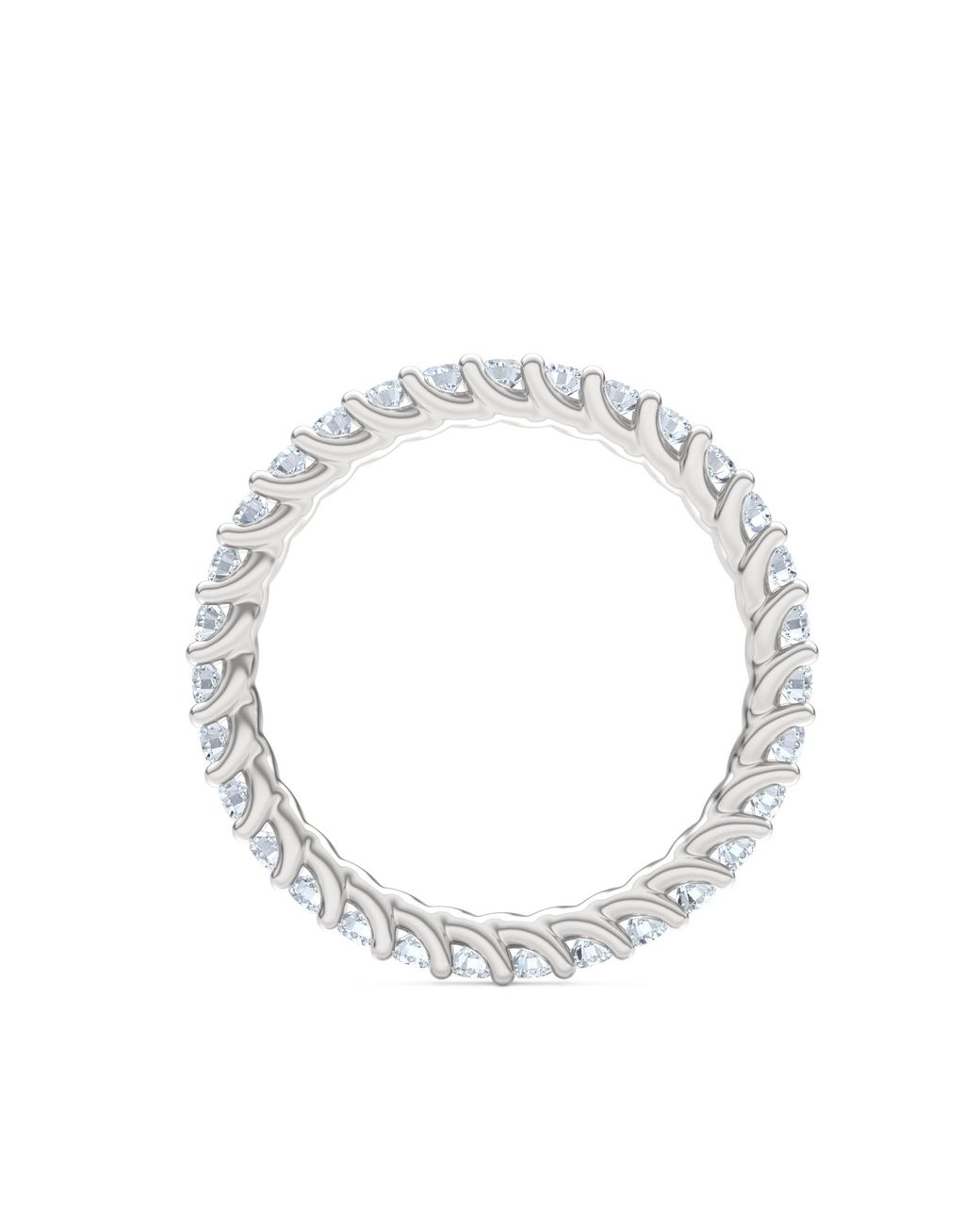 The Diamond Store White Legacy 1.00Ct Round Cut Lab Diamond Eternity Ring