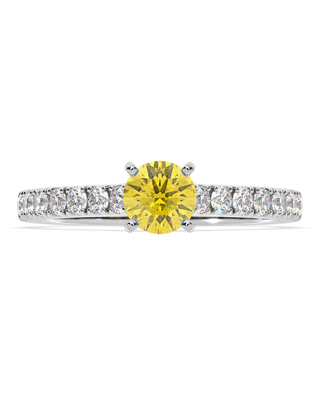 The Diamond Store Metallic Natalia Lab Diamond 0.91Ct Side Stone Ring