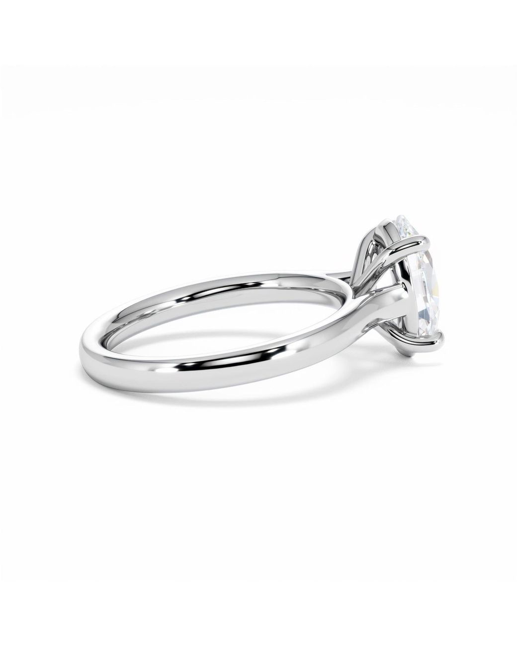 The Diamond Store White Amora Oval 2.00Ct Lab Diamond Engagement Ring F/Vs1 Set
