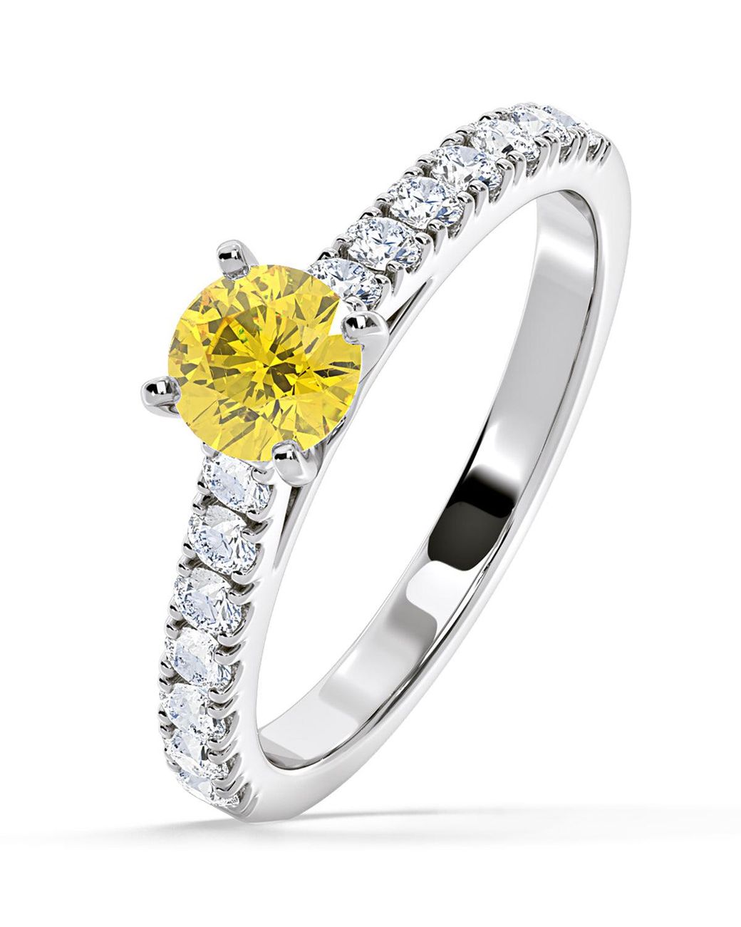 The Diamond Store Metallic Natalia Lab Diamond 0.91Ct Side Stone Ring