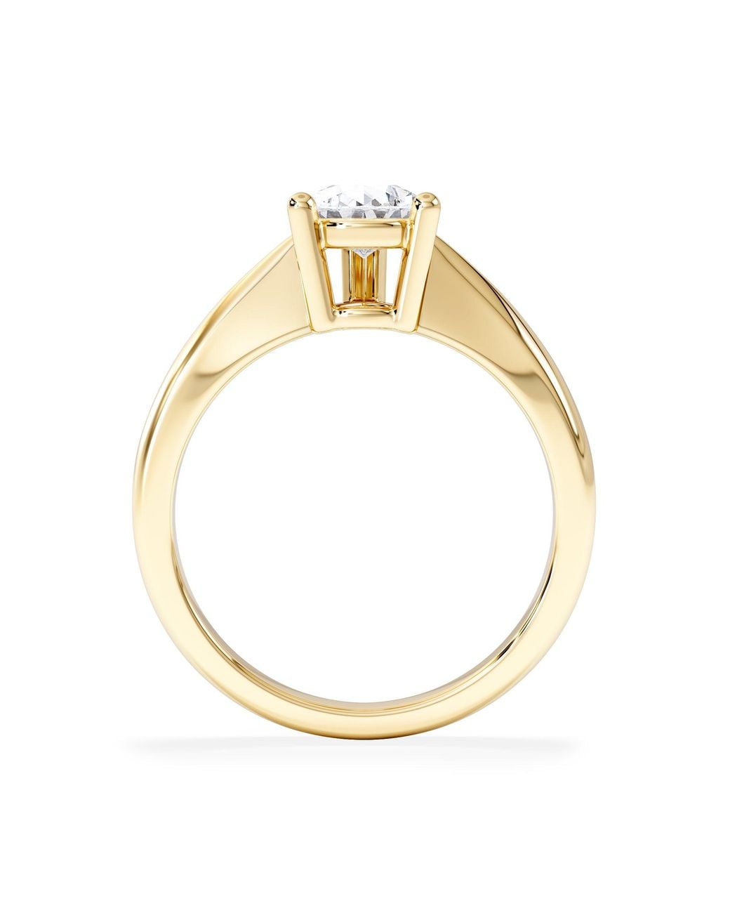 The Diamond Store Metallic Naomi Pear Cut Lab Diamond Engagement Ring 1.00Ct H/Si