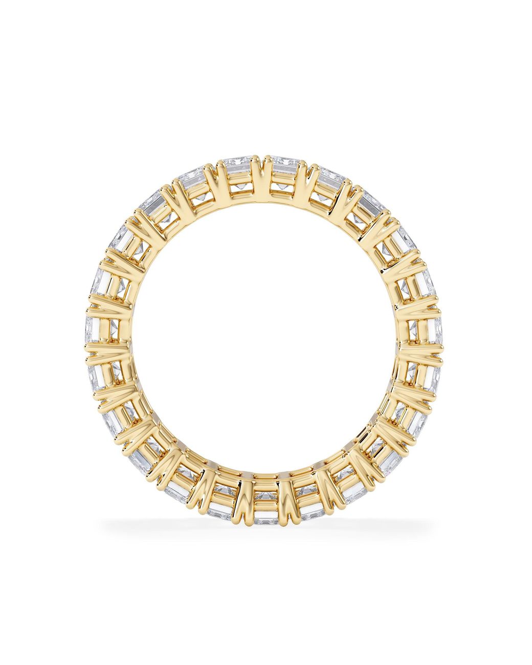 The Diamond Store Metallic Luxe 5.00Ct Lab Diamond Eternity Ring With Igi Certified Emerald-Cut Diamonds