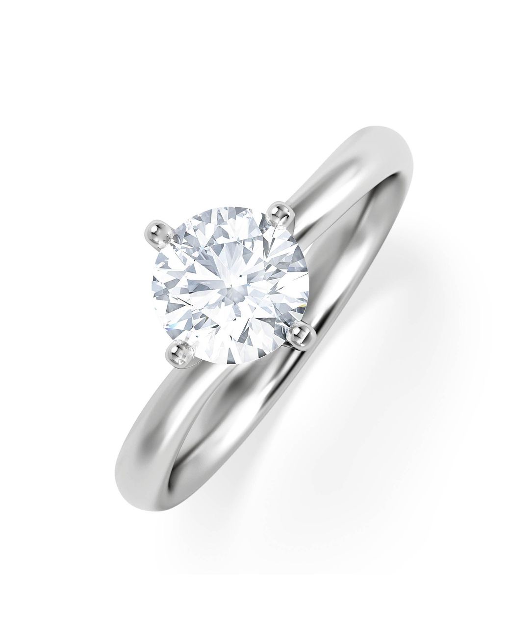 The Diamond Store White 1 Carat Diamond Engagement Ring Lily Lab F/Vs1 Igi Certified