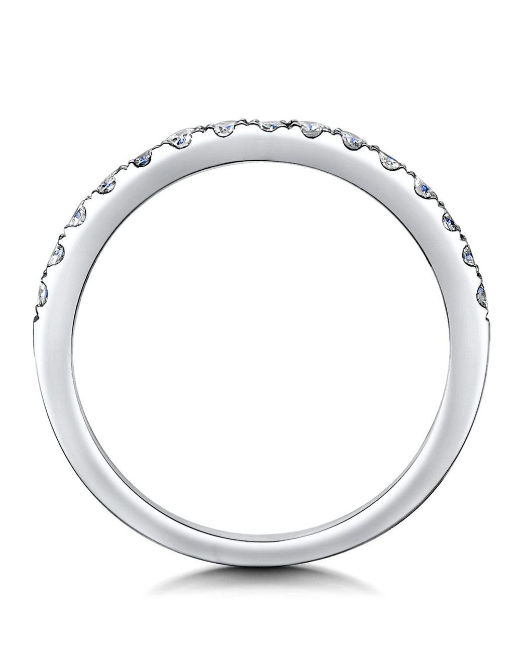 The Diamond Store Metallic Roxy Matching 2Mm Wedding Band 0.36Ct H/Si Diamonds